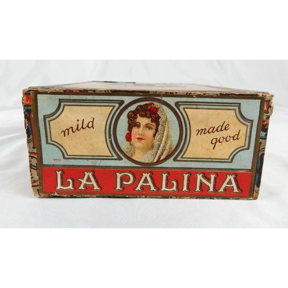 Vintage La Palina Excellente Wood Cigar Box Congress Cigar Co Philadelphia